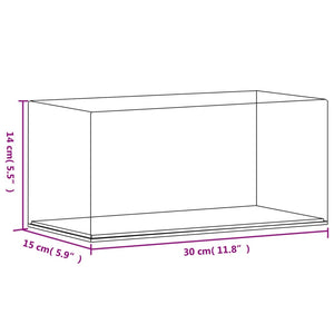 Κουτί Βιτρίνα Διάφανο 30 x 15 x 14 εκ. Ακρυλικό - PAKOBAZAAR