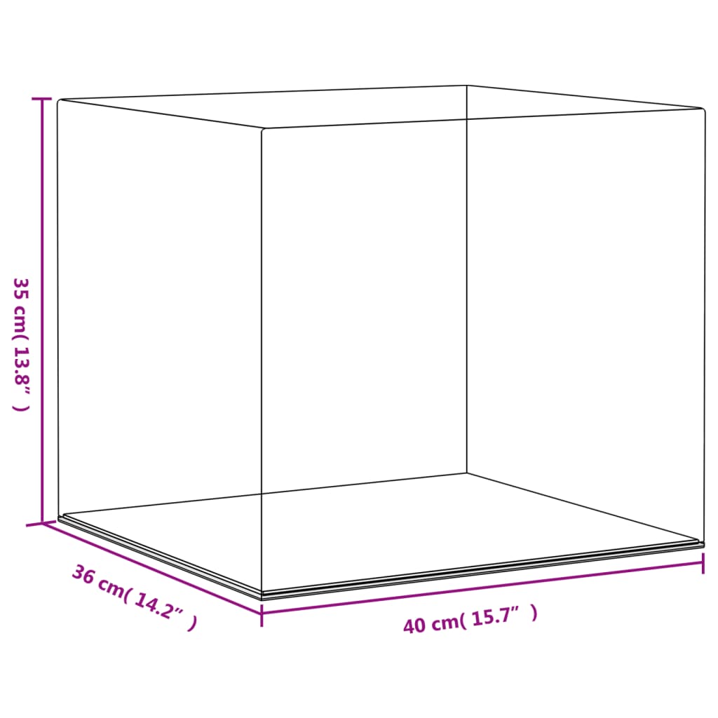 Κουτί Βιτρίνα Διάφανο 40 x 36 x 35 εκ. Ακρυλικό - PAKOBAZAAR