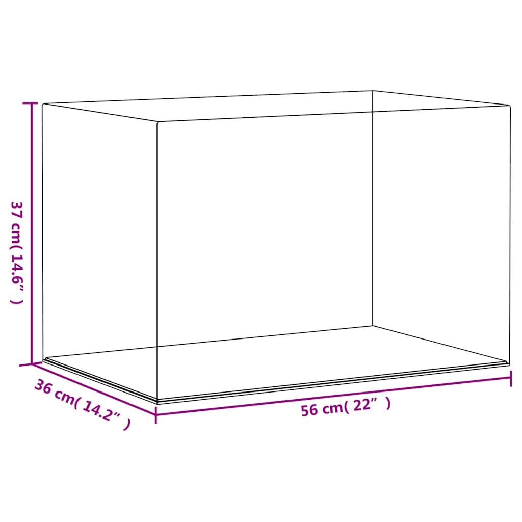 Κουτί Βιτρίνα Διάφανο 56 x 36 x 37 εκ. Ακρυλικό - PAKOBAZAAR