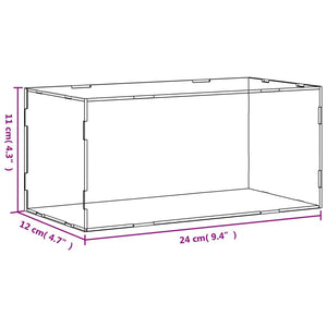 Κουτί Βιτρίνας Διαφανές Ακρυλικό 24x12x11 εκ. - PAKOBAZAAR