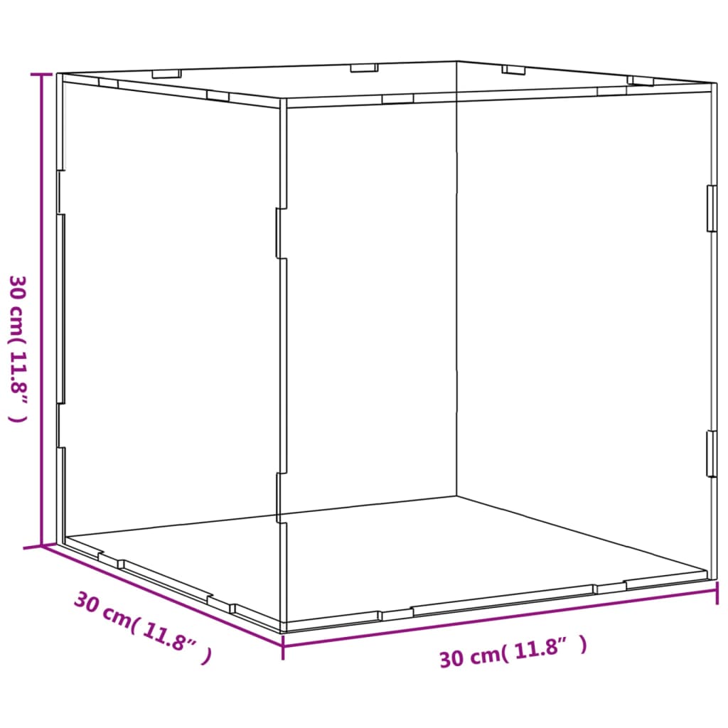 Κουτί Βιτρίνας Διαφανές Ακρυλικό 30x30x30 εκ. - PAKOBAZAAR