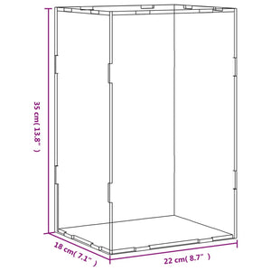 Κουτί Βιτρίνας Διαφανές Ακρυλικό 22x18x35 εκ. - PAKOBAZAAR