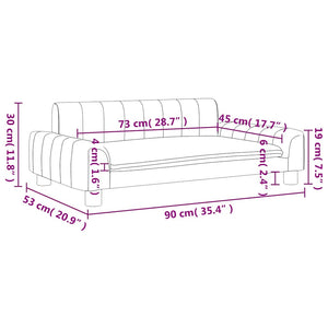 Καναπές Παιδικός Κρεμ 90 x 53 x 30 εκ. από Ύφασμα - Pakobazaar
