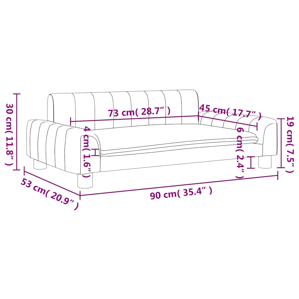 Καναπές Παιδικός Μαύρο 90x53x30 εκ. από Ύφασμα