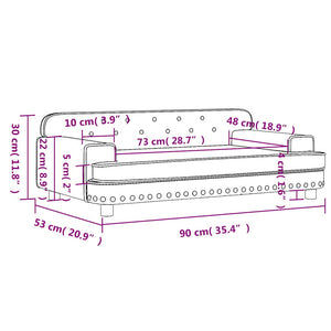 Καναπές Παιδικός Μπλε 90 x 53 x 30 εκ. από Βελούδο