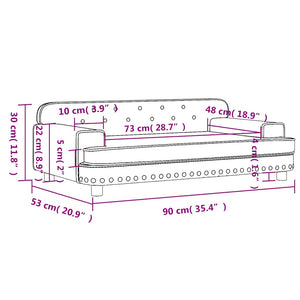 Καναπές Παιδικός Ροζ 90 x 53 x 30 εκ. από Βελούδο - Pakobazaar