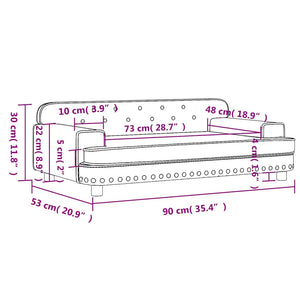 Καναπές Παιδικός Κρεμ 90 x 53 x 30 εκ. από Βελούδο - Pakobazaar