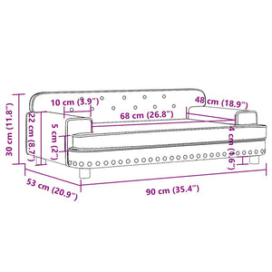 Καναπές Παιδικός Καπουτσίνο 90x53x30 εκ. από Συνθετικό Δέρμα - Pakobazaar