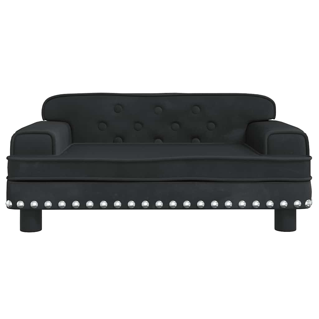 Καναπές Παιδικός Μαύρο 70 x 45 x 30 εκ. από Βελούδο - Pakobazaar
