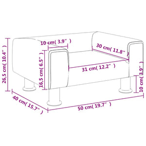 Καναπές Παιδικός Μπλε 50x40x26,5 εκ. από Βελούδο
