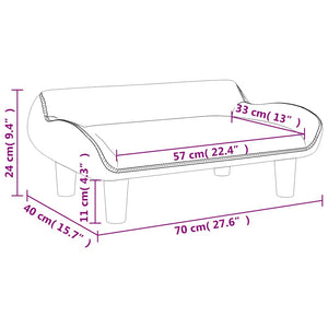 Καναπές Παιδικός Καφέ 70x40x24 εκ. από Βελούδο