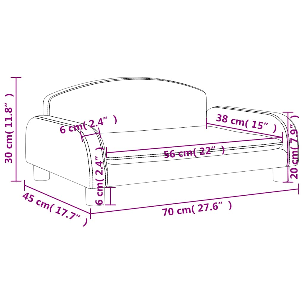 Καναπές Παιδικός κρεμ 70x45x30 εκ. από Ύφασμα
