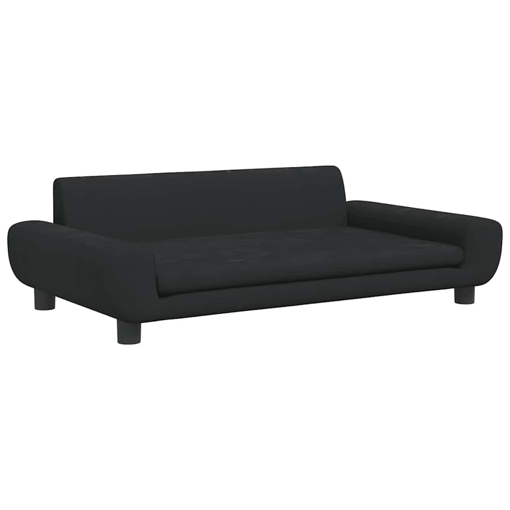 Καναπές Παιδικός Μαύρο 100 x 54 x 33 εκ. από Βελούδο - Pakobazaar