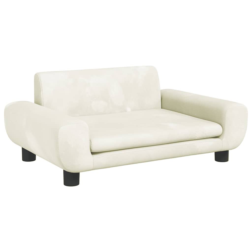 Καναπές Παιδικός Κρεμ 70 x 45 x 33 εκ. Βελούδινος - Pakobazaar