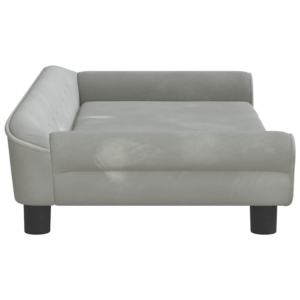 Καναπές Παιδικός Ανοιχτό Γκρι 100 x 50 x 26 εκ. από Βελούδο - Pakobazaar