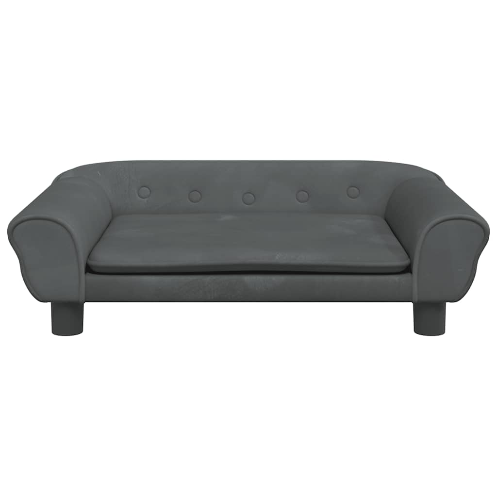 Καναπές Παιδικός Σκούρο Γκρι 70 x 45 x 26 εκ. από Βελούδο