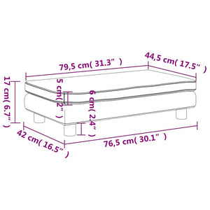 Καναπές Παιδικός με Υποπόδιο Κρεμ 100 x 50 x 30 εκ. Συνθ. Δέρμα