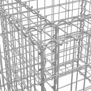 Συρματοκιβώτιο Ασημί 70 x 70 x 65 εκ. από Γαλβανισμένο Χάλυβα
