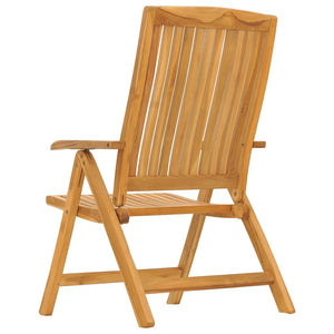 Ανακλινόμενες πτυσσόμενες καρέκλες με μαξιλάρια 6 τεμάχια από μασίφ ξύλο τικ