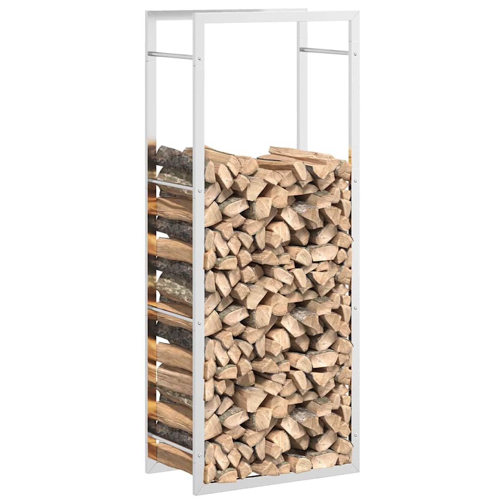 Ραφιέρα Καυσόξυλων 50x28x132 εκ. από Ανοξείδωτο ατσάλι