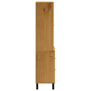 Ντουλάπι FLAM 80x40x80εκ. από Μασίφ Ξύλο Πεύκο με Γυάλινη Πόρτα