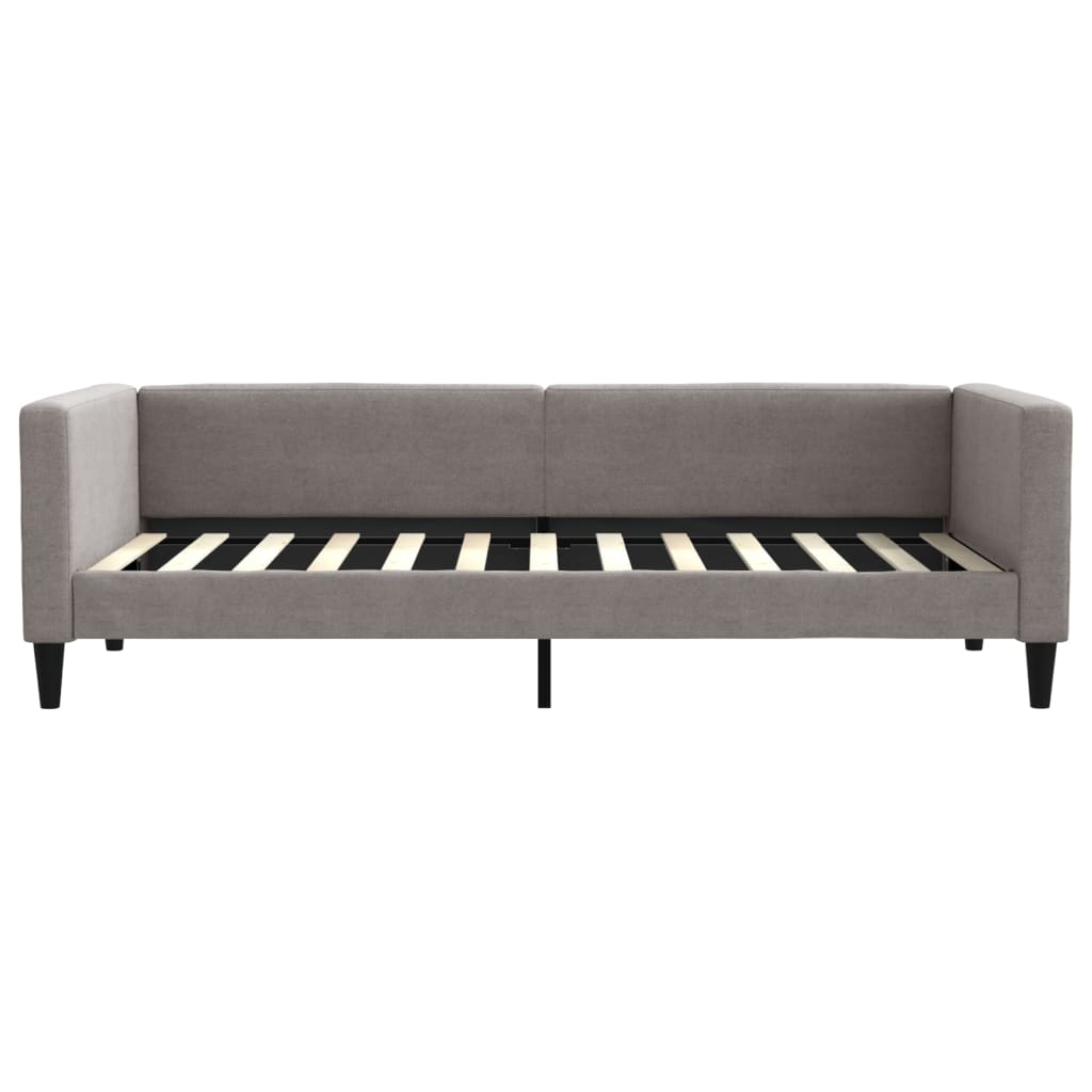 Καναπές Κρεβάτι με Στρώμα Taupe 90 x 200 εκ. Υφασμάτινο