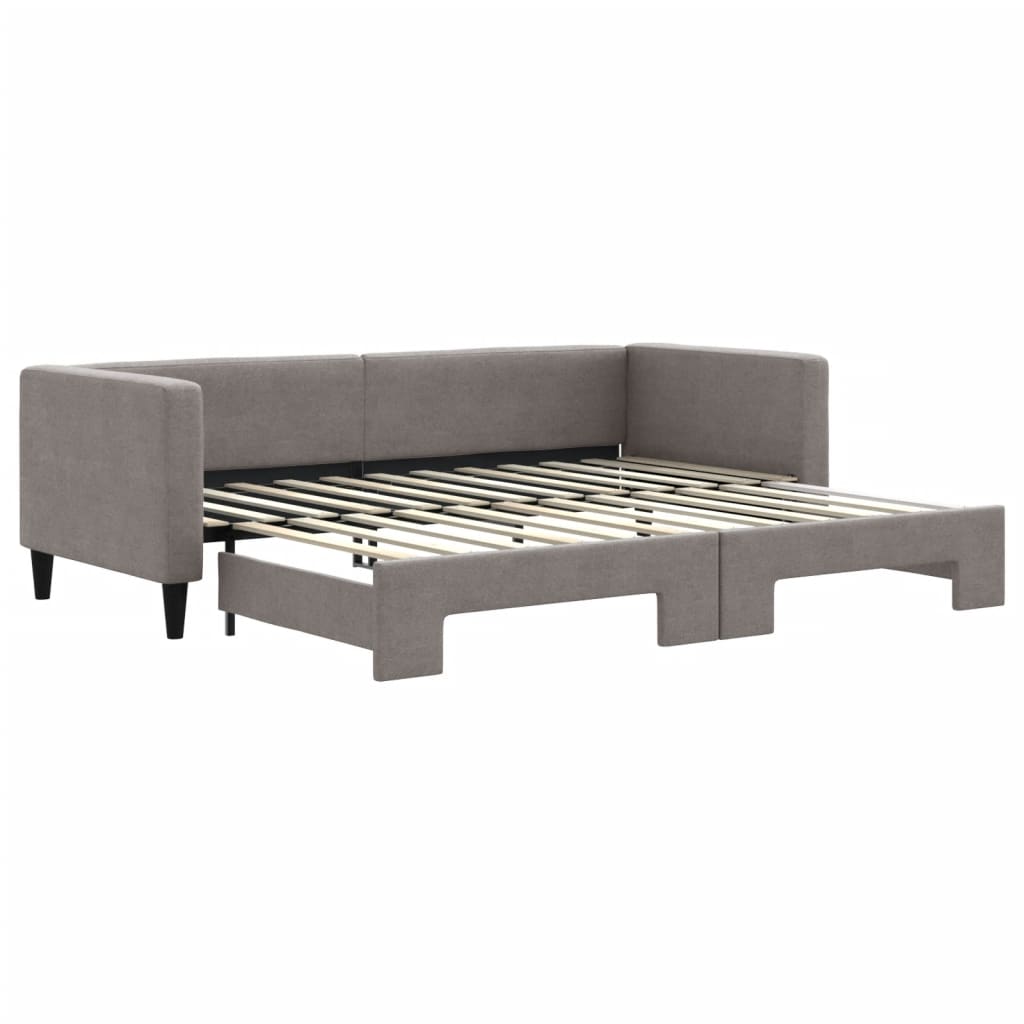 Καναπές Κρεβάτι Συρόμενος Taupe 80 x 200 εκ. Υφασμάτινος