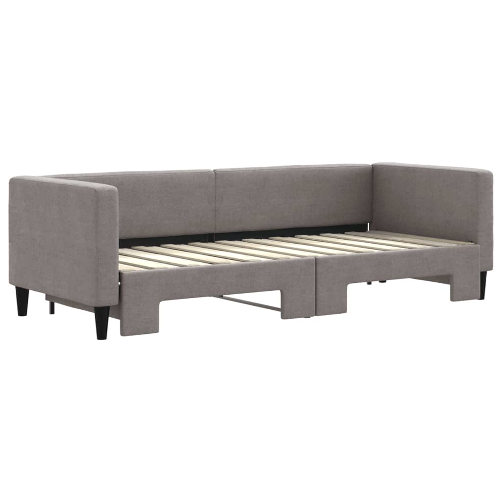 Καναπές Κρεβάτι Συρόμενος Taupe 80 x 200 εκ. Υφασμάτινος