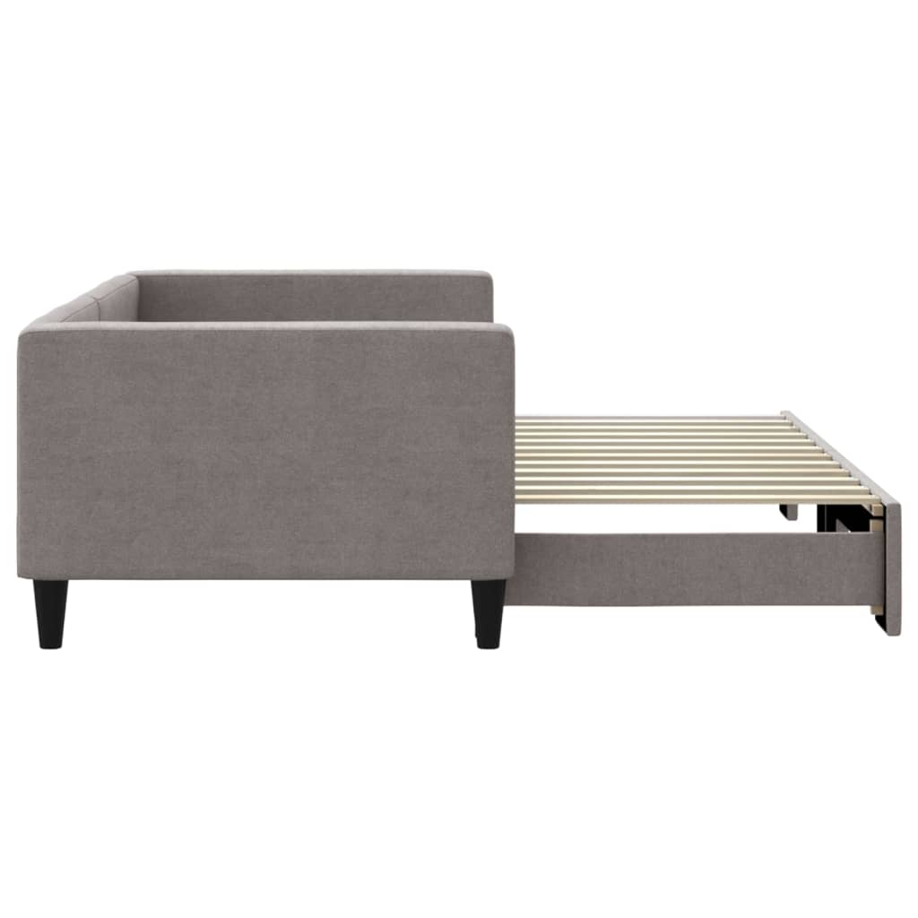 Καναπές Κρεβάτι Συρόμενος Taupe 90 x 200 εκ. Υφασμάτινος