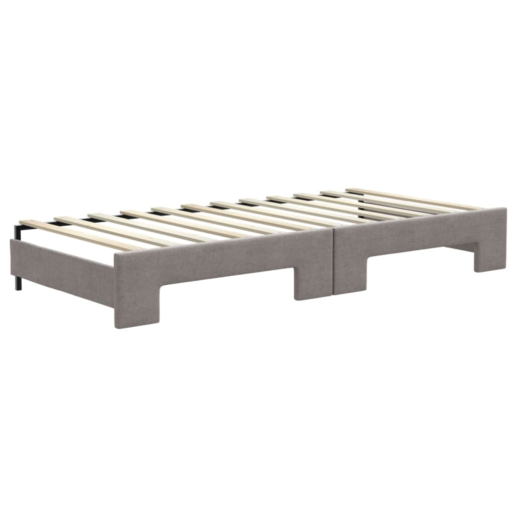 Καναπές Κρεβάτι Συρόμενος Taupe 90 x 200 εκ. Υφασμάτινος