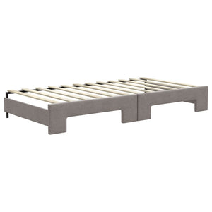 Καναπές Κρεβάτι Συρόμενος Taupe 100x200εκ. Υφασμάτινος Στρώματα