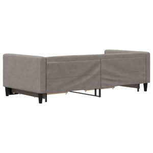 Καναπές Κρεβάτι Συρόμενος Taupe 90x200 εκ. Ύφασμα & Συρτάρια