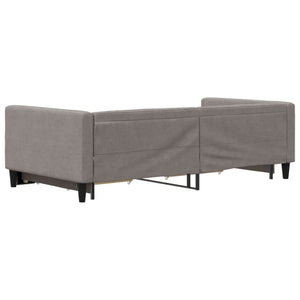 Καναπές Κρεβάτι Συρόμενος Taupe 100x200εκ. Υφασμάτινος Συρτάρια