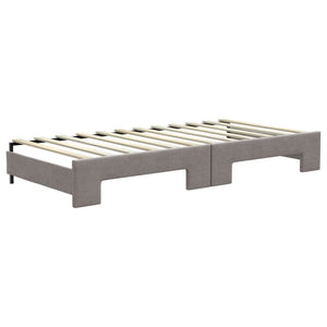 Καναπές Κρεβάτι Συρόμενος Taupe 90x200 εκ. Ύφασμα & Συρτάρια