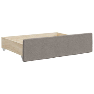 Καναπές Κρεβάτι Συρόμενος Taupe 90x200 εκ. Ύφασμα & Συρτάρια