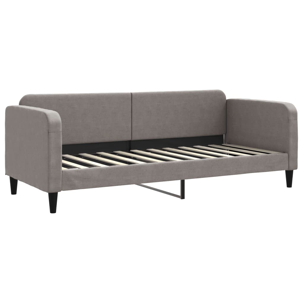 Καναπές Κρεβάτι με Στρώμα Taupe 80 x 200 εκ. Υφασμάτινο - Pakobazaar