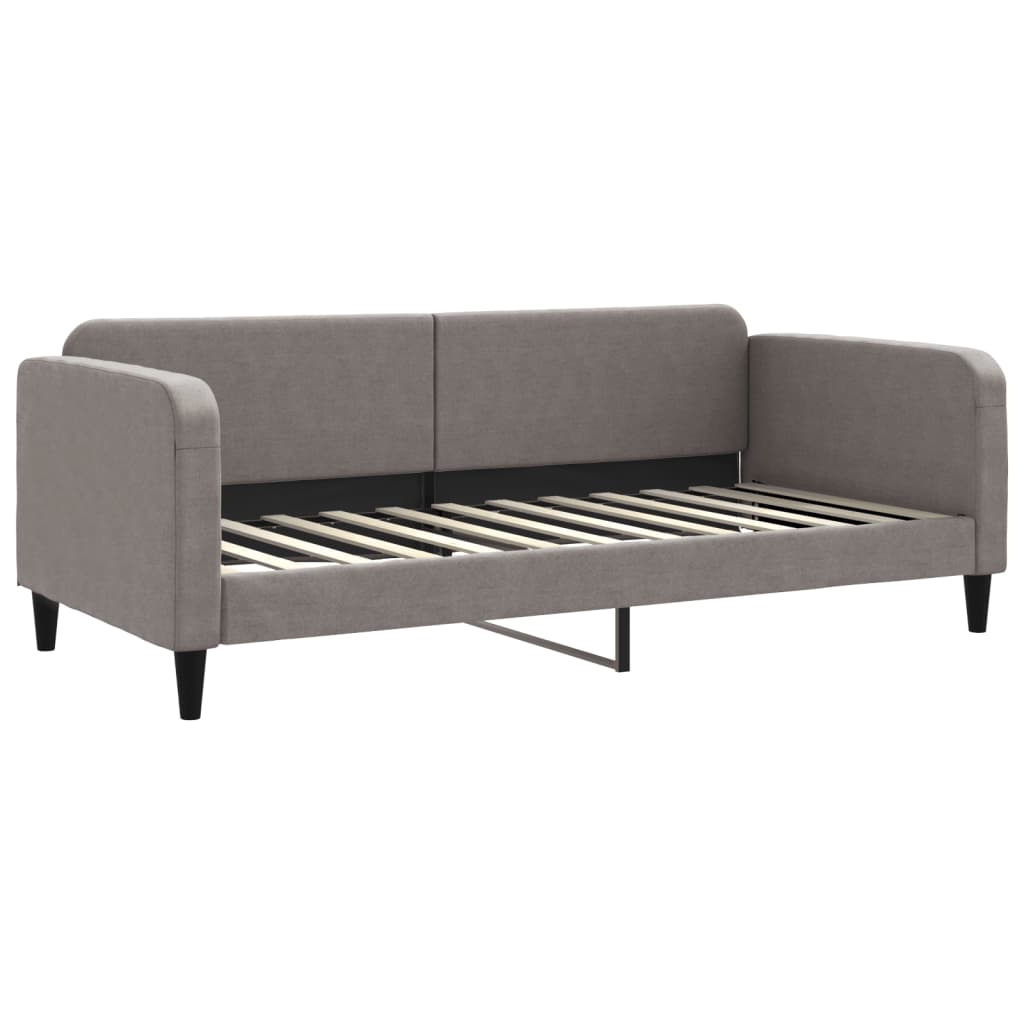 Καναπές Κρεβάτι με Στρώμα Taupe 90 x 200 εκ. Υφασμάτινο