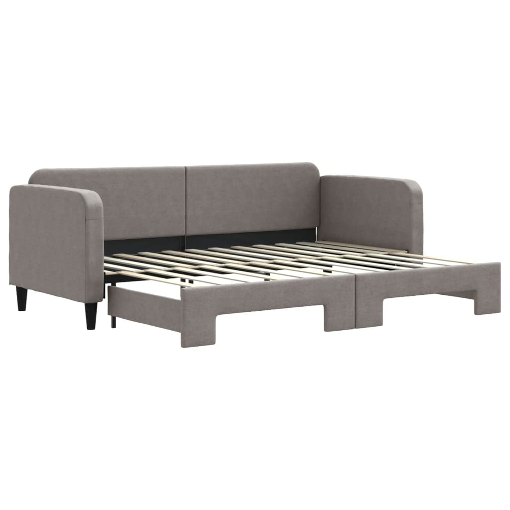 Καναπές Κρεβάτι Συρόμενος Taupe 80 x 200 εκ. Υφασμάτινος