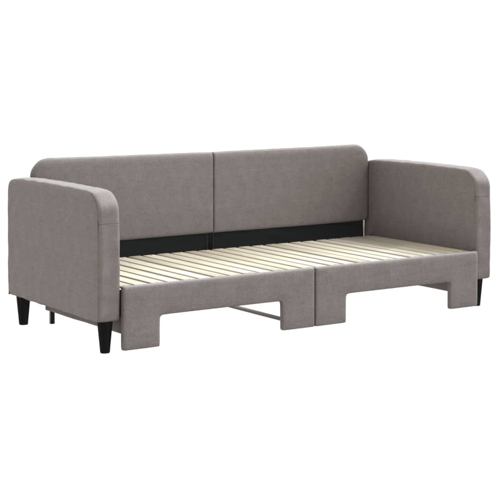 Καναπές Κρεβάτι Συρόμενος Taupe 80 x 200 εκ. Υφασμάτινος