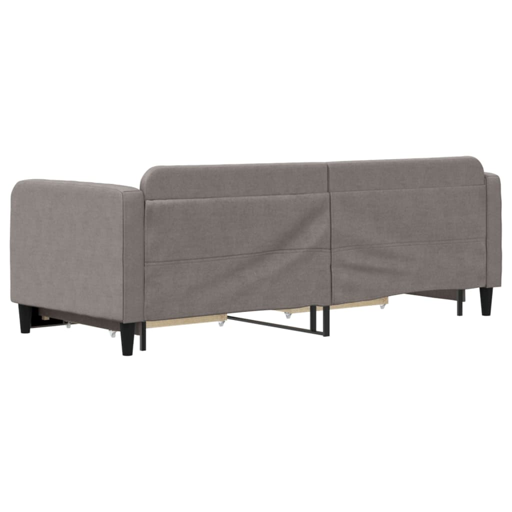 Καναπές Κρεβάτι Συρόμενος Taupe 80x200 εκ. Υφασμάτινος Συρτάρια