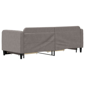 Καναπές Κρεβάτι Συρόμενος Taupe 80x200 εκ. Υφασμάτινος Συρτάρια