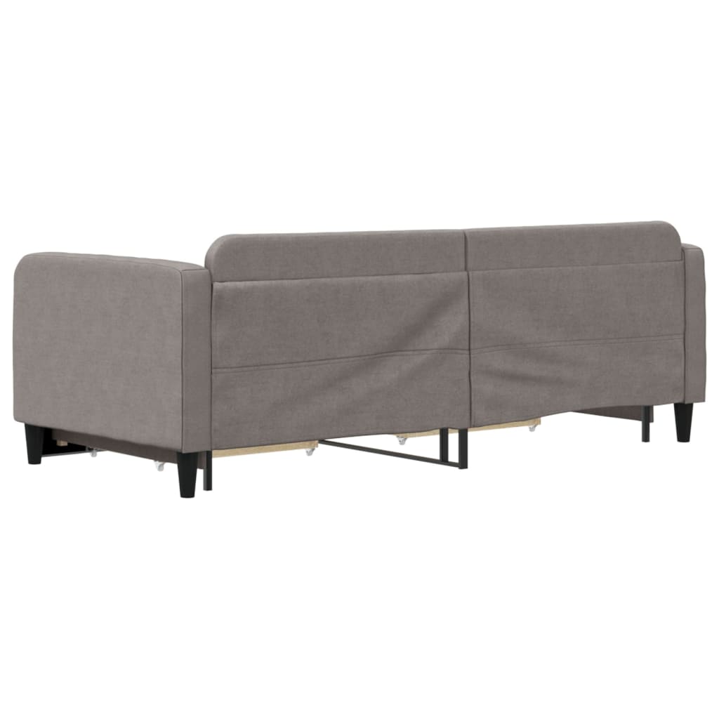 Καναπές Κρεβάτι Συρόμενος Taupe 90x200 εκ. Ύφασμα & Συρτάρια