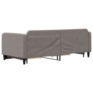 Καναπές Κρεβάτι Συρόμενος Taupe 90x200 εκ. Ύφασμα & Συρτάρια