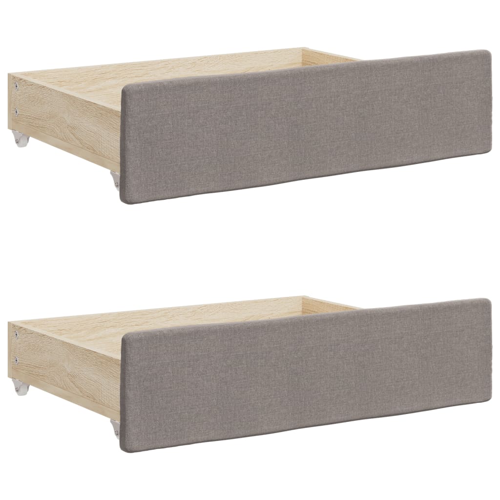 Καναπές Κρεβάτι Συρόμενος Taupe 90x200 εκ. Ύφασμα & Συρτάρια