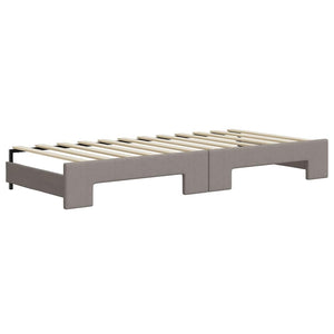 Καναπές Κρεβάτι Συρόμενος Taupe 100x200εκ. Υφασμάτινος Συρτάρια