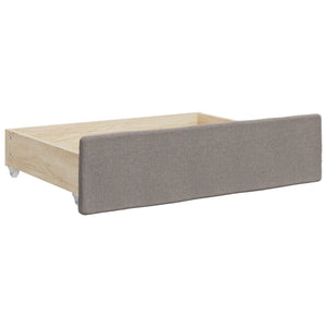 Καναπές Κρεβάτι Συρόμενος Taupe 100x200εκ. Υφασμάτινος Συρτάρια