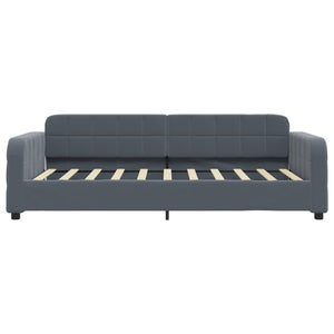 Κρεβάτι ημέρας με στρώμα σκούρο γκρι 90x190 cm Βελούδο