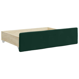 Καναπές Κρεβάτι Συρόμενος Πράσινο 100x200 εκ. Βελούδο Συρτάρια
