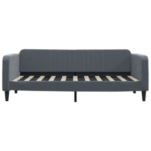 Κρεβάτι ημέρας με στρώμα σκούρο γκρι 90x190 cm Βελούδο
