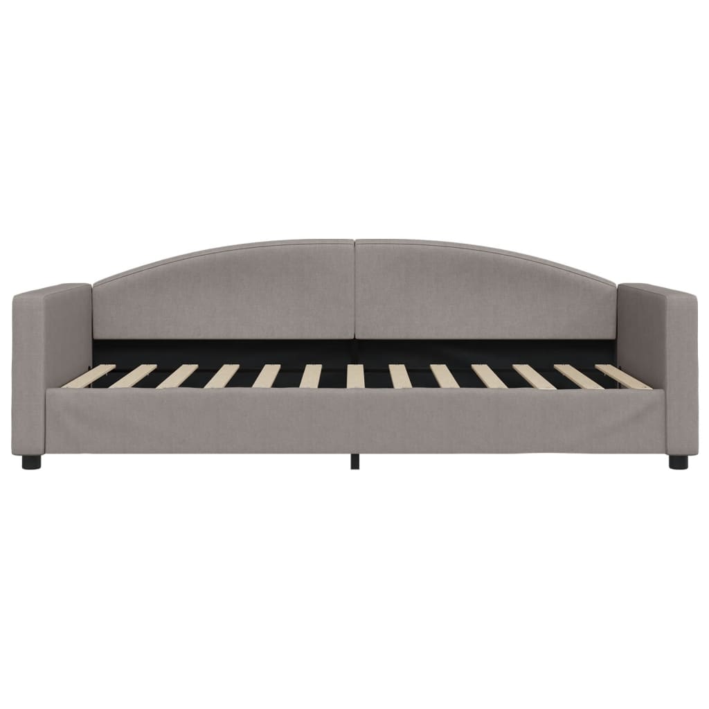Καναπές Κρεβάτι με Στρώμα Taupe 90 x 200 εκ. Υφασμάτινο